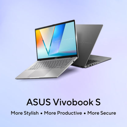 ASUS Vivobook S14, Smartchoice, AMD Ryzen AI 7 350, 16GB RAM, 1TB SSD, FHD+ 14", Windows 11, Office 2024, M365 Basic (1Year), Matte Gray, 1.4Kg, M3407KA-SF049WS, 50 Tops,Metallic Design, Copilot AI PC 