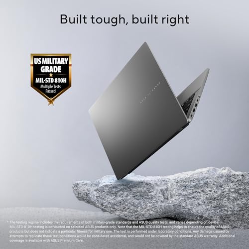 ASUS Vivobook S14, Intel Core Ultra 5 225H, Metallic Design Laptop (Intel iGPU/16GB RAM/512GB SSD/FHD+/14"/60Hz/Windows 11/M365 Basic (1Year)*/Office Home 2024/Matte Gray/1.4 Kg) S3407CA-LY057WS 