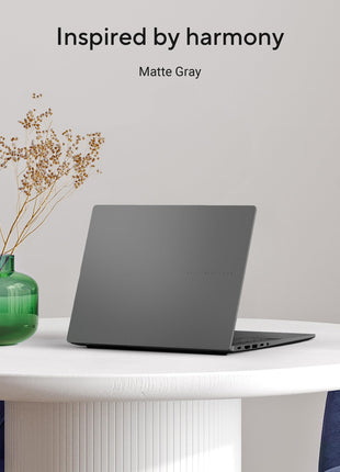ASUS Vivobook S14, Intel Core Ultra 5 225H, Metallic Design Laptop (Intel iGPU/16GB RAM/512GB SSD/FHD+/14"/60Hz/Windows 11/M365 Basic (1Year)*/Office Home 2024/Matte Gray/1.4 Kg) S3407CA-LY057WS 