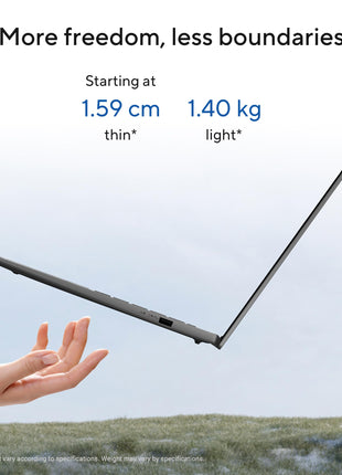 ASUS Vivobook S14, Intel Core Ultra 5 225H, Metallic Design Laptop (Intel iGPU/16GB RAM/512GB SSD/FHD+/14"/60Hz/Windows 11/M365 Basic (1Year)*/Office Home 2024/Matte Gray/1.4 Kg) S3407CA-LY057WS 