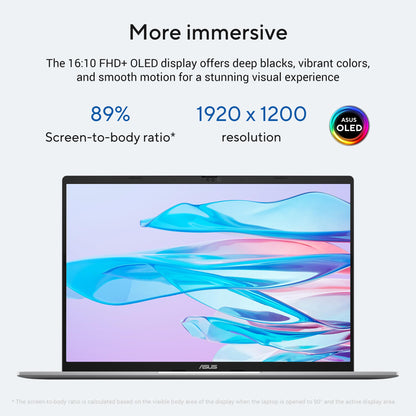 ASUS Vivobook S16,Intel Core Ultra 5 225H,AI PC(Intel Arc iGPU/16GB RAM/512GB SSD/FHD/16/60Hz/Backlit Keyboard/70Whr/Windows 11/M365 Basic(1Year)*/Office Home 2024/Cool Silver/1.7 Kg) S3607CA-SH071WS 