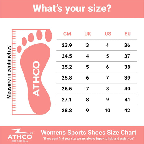 ATHCO Women's Wonder Pink Running Shoes Memory Foam Cushioning Soft Insole UK 