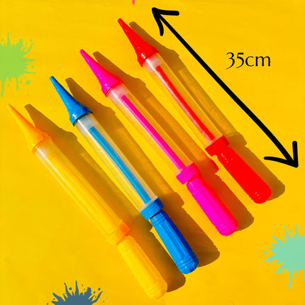 AVIAPLASTIX Pack of 5 Holi Pichkaris - Multicolor, 5 Colors, Unisex, All Ages 