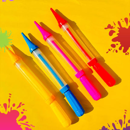 AVIAPLASTIX Pack of 5 Holi Pichkaris - Multicolor, 5 Colors, Unisex, All Ages 