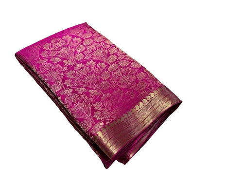 AYYAPPASILK Luxurious Brocade Semi Mysore Silk Saree Elegant Ethnic Wear with Blouse Piece Soft, Comfortable Fabric for Special Occasions 
