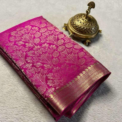 AYYAPPASILK Luxurious Brocade Semi Mysore Silk Saree Elegant Ethnic Wear with Blouse Piece Soft, Comfortable Fabric for Special Occasions 