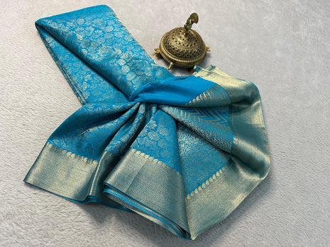 AYYAPPASILK Luxurious Brocade Semi Mysore Silk Saree Elegant Ethnic Wear with Blouse Piece Soft, Comfortable Fabric for Special Occasions 