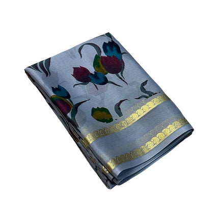 AYYAPPASILK Luxurious Printed Semi Mysore Silk Saree Elegant Ethnic Wear with Blouse Piece Soft, Comfortable Fabric for Special Occasions 