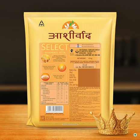 Aashirvaad Select Premium Sharbati Atta for Vegetarian, 10kg 