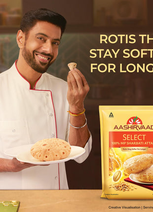 Aashirvaad Select Premium Sharbati Atta for Vegetarian, 10kg 