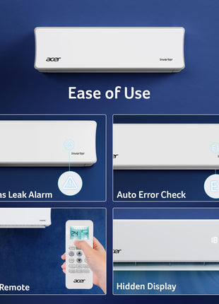 Acer 1.5 Ton 3 Star Split AC (5-In-1 Convertible Cooling Modes, AiSense Technology, ArcticWrap Cooling, PM 1.0 Microbacterial Filter, High Ambient Temperature of 55 °C-AR15AS3IO2HLE25) 