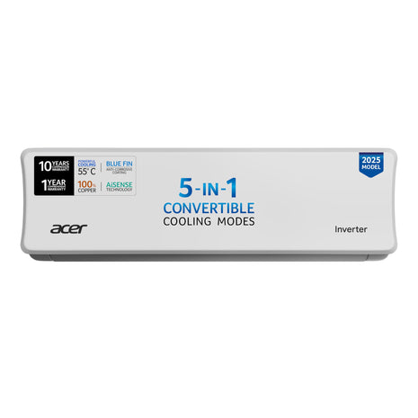 Acer 1 Ton 3 Star Split AC (5-In-1 Convertible Cooling Modes, AiSense Technology, ArcticWrap Cooling, PM 1.0 Microbacterial Filter, High Ambient Temperature of 55 °C -AR10AS3IS1HLE25) 