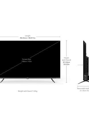Acer 109 cm (43 inches) Super Series 4K Ultra HD Smart QLED Google TV AR43QDXGU2875AT (Black) 