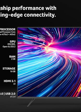 Acer 126 cm (50 inches) Super Series 4K Ultra HD Smart QLED Google TV AR50QDXGU2875AT (Black) 