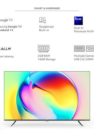 Acer 126 cm (50 inches) Super Series 4K Ultra HD Smart QLED Google TV AR50QDXGU2875AT (Black) 