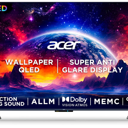 Acer 139 cm (55 inches) W Series 4K Ultra HD QLED Smart Android TV AR55AR2851QD (Metallic Grey) 