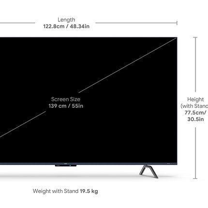 Acer 139 cm (55 inches) W Series 4K Ultra HD QLED Smart Android TV AR55AR2851QD (Metallic Grey) 