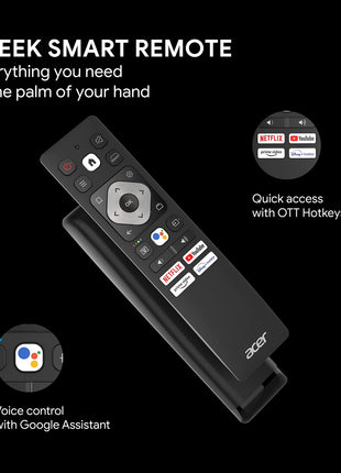 Acer 139 cm (55 inches) W Series 4K Ultra HD QLED Smart Android TV AR55AR2851QD (Metallic Grey) 