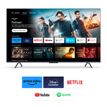 Acer 139 cm (55 inches) W Series 4K Ultra HD QLED Smart Android TV AR55AR2851QD (Metallic Grey) 