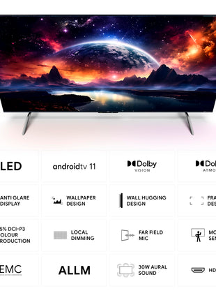 Acer 139 cm (55 inches) W Series 4K Ultra HD QLED Smart Android TV AR55AR2851QD (Metallic Grey) 