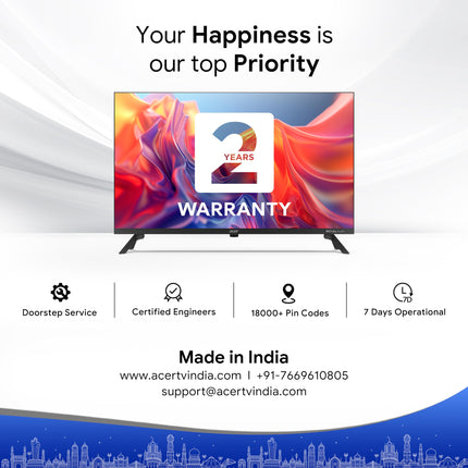 Acer 80 cm (32 inches) G Series HD Ready Smart LED Google TV AR32GT2841HDFL (Black) 