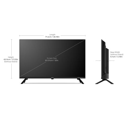 Acer 80 cm (32 inches) G Series HD Ready Smart LED Google TV AR32GT2841HDFL (Black) 