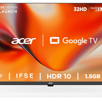 Acer 80 cm (32 inches) J Series HD Ready Smart Google TV (Black) 