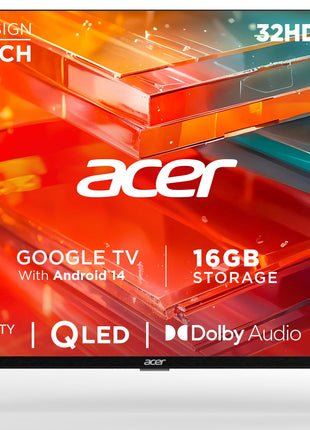 Acer 80 cm (32 inches) V Pro Series HD Ready Smart QLED Google TV with Android 14 (Black) | 16GB Storage | 30W Dolby Audio 
