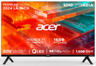 Acer 80 cm (32 inches) V Pro Series HD Ready Smart QLED Google TV with Android 14 (Black) | 16GB Storage | 30W Dolby Audio 