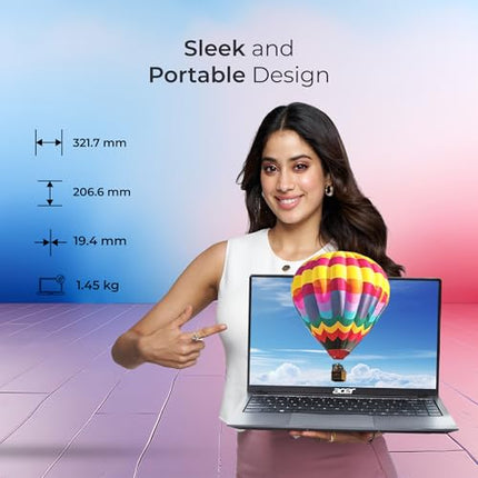 Acer Aspire 3 Intel Core i3-1215U Processor Laptop with 35.56 cm (14") Full HD LED IPS Display (8 GB RAM/512 GB SSD/WiFi 6/Intel Graphics/Windows11 Home/65W) A324-51, Steel Gray, 1.45KG 