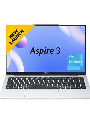 Acer Aspire 3 Laptop Intel Core Celeron N4500 Processor Laptop (8 GB LPDDR4X SDRAM/512 GB SSD/Win11 Home/38 WHR/HD Webcam) A324-45 with 35.56 cm (14") HD Display, Pure Silver, 1.3 KG 