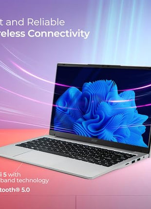 Acer Aspire 3 Laptop Intel Core Celeron N4500 Processor Laptop (8 GB LPDDR4X SDRAM/512 GB SSD/Win11 Home/38 WHR/HD Webcam) A324-45 with 35.56 cm (14") HD Display, Pure Silver, 1.3 KG 