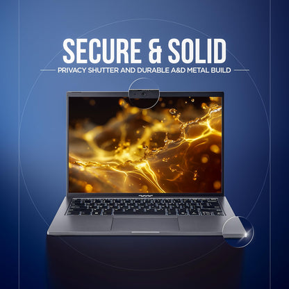acer Aspire Go 14, Intel Core Ultra 5 125H (14th Gen),16GB DDR5 RAM/512GB SSD, WUXGA IPS, 14.0"/35.56 cm, Win 11, MS Office, Steel Gray, 1.5 kg, AG14-71M,Backlit Keyboard, AI Powered Premium Laptop 