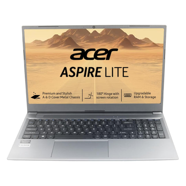 Acer Aspire Lite 12th Gen Intel Core i5-1235U Premium Laptop (16GB RAM/512GB SSD/Win11 Home&Student/Intel Graphics/MSO) AL15-52, 39.62cm (15.6") Full HD Display, Backlit Keyboard, Steel Gray, 1.59KG 