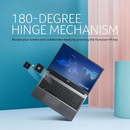 Acer Aspire Lite 13th Gen Intel Core i3-1305U Thin and Light Premium Laptop (Windows 11 Home/8 GB RAM/512GB SSD/36 WHR) AL15-53 with 39.62cm (15.6") Full HD Display, Metal Body, Steel Gray, 1.59 KG 