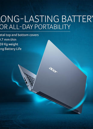 Acer Aspire Lite 13th Gen Intel Core i3-1305U Thin and Light Premium Laptop (Windows 11 Home/8 GB RAM/512GB SSD/36 WHR) AL15-53 with 39.62cm (15.6") Full HD Display, Metal Body, Steel Gray, 1.59 KG 