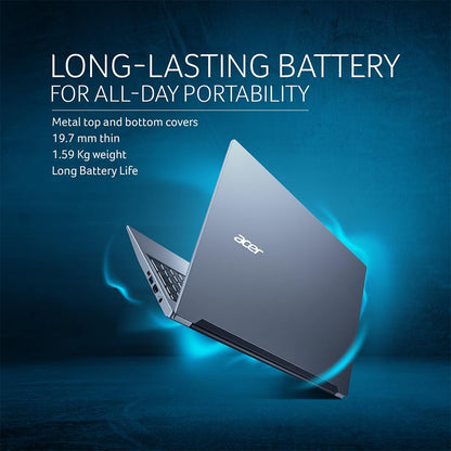 Acer Aspire Lite 13th Gen Intel Core i3-1305U Thin and Light Premium Laptop (Windows 11 Home/8 GB RAM/512GB SSD/36 WHR) AL15-53 with 39.62cm (15.6") Full HD Display, Metal Body, Steel Gray, 1.59 KG 