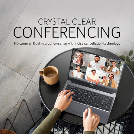 acer Aspire Lite (2025) AMD Ryzen 3 Quad Core 5300U - (16 GB/512 GB SSD/AMD Radeon Graphics/Windows 11 Home) AL15-41 Thin and Light Laptop (15.6 Inch FHD, Steel Grey, 1.5 Kg/MS Office 2021 