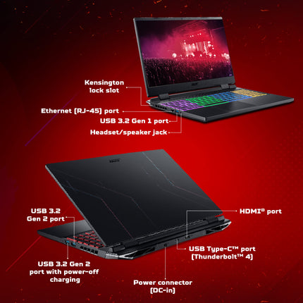 Acer Nitro 5 Gaming Laptop AMD Ryzen5-6600H- (Windows 11 Home/16 GB/ 1 TB SSD/NVIDIA GeForce RTX 3050 4 GB Graphics/165Hz)| AN515-46 with 39.6 Cm (15.6 Inch) IPS Display 