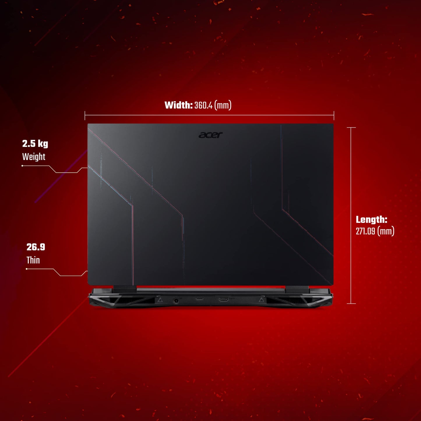Acer Nitro 5 Gaming Laptop AMD Ryzen5-6600H- (Windows 11 Home/16 GB/ 1 TB SSD/NVIDIA GeForce RTX 3050 4 GB Graphics/165Hz)| AN515-46 with 39.6 Cm (15.6 Inch) IPS Display 
