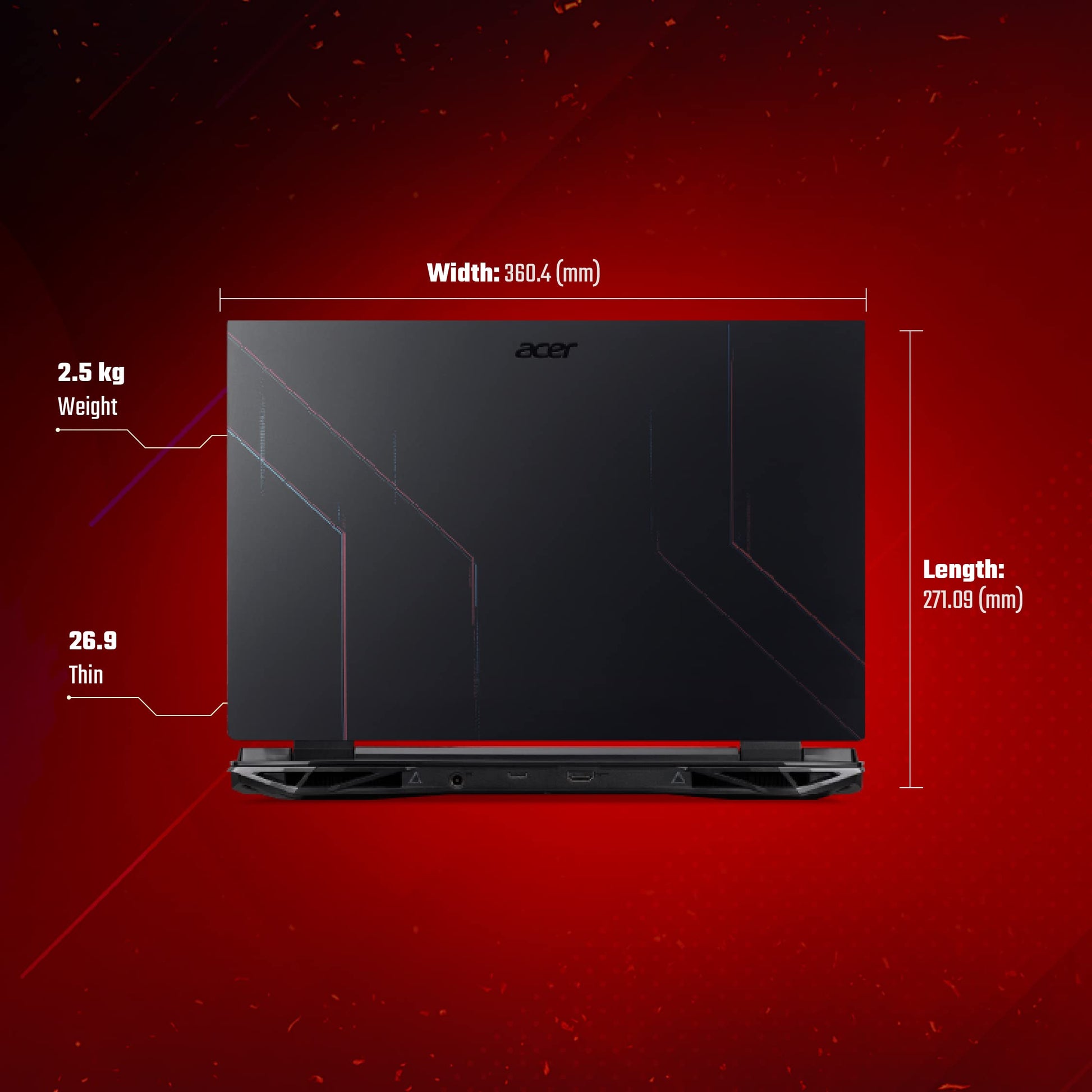 Acer Nitro 5 Gaming Laptop AMD Ryzen5-6600H- (Windows 11 Home/16 GB/ 1 TB SSD/NVIDIA GeForce RTX 3050 4 GB Graphics/165Hz)| AN515-46 with 39.6 Cm (15.6 Inch) IPS Display 