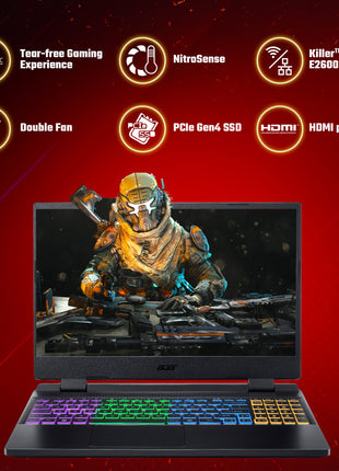 Acer Nitro 5 Gaming Laptop AMD Ryzen5-6600H- (Windows 11 Home/16 GB/ 1 TB SSD/NVIDIA GeForce RTX 3050 4 GB Graphics/165Hz)| AN515-46 with 39.6 Cm (15.6 Inch) IPS Display 