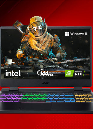 Acer Nitro 5 12th Gen Intel Core i5-12450H Gaming Laptop (16 GB RAM/512 GB SSD/RTX 3050 Graphics/144 Hz/RGB Backlit/Win11 Home) AN515-58 with 39.62 cm (15.6") FHD IPS Display, Obsidian Black, 2.5 KG 