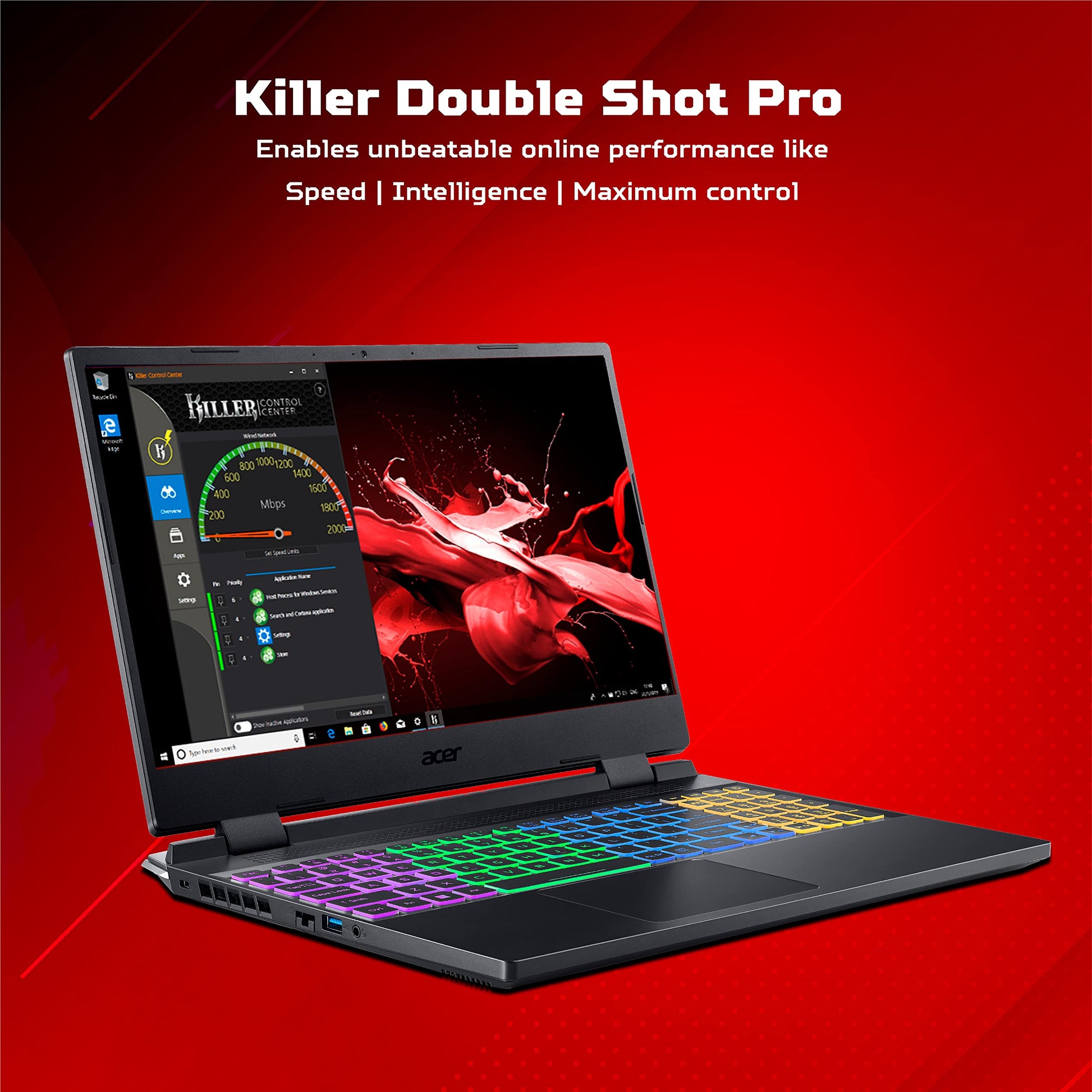 Acer Nitro 5 12th Gen Intel Core i5-12450H Gaming Laptop (16 GB RAM/512 GB SSD/RTX 3050 Graphics/144 Hz/RGB Backlit/Win11 Home) AN515-58 with 39.62 cm (15.6") FHD IPS Display, Obsidian Black, 2.5 KG 