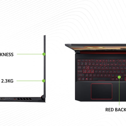 Acer Nitro 5 Intel Core i5-9th Gen 15.6" (39.62cms) Display 1920 x 1080 Thin and Light Gaming Laptop (8GB Ram/1TB HDD/Windows 10 Home/GTX 1650 Graphics/Obsidian Black/2.3 Kgs), AN515-54 