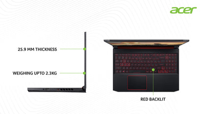 Acer Nitro 5 Intel Core i5-9th Gen 15.6" (39.62cms) Display 1920 x 1080 Thin and Light Gaming Laptop (8GB Ram/1TB HDD/Windows 10 Home/GTX 1650 Graphics/Obsidian Black/2.3 Kgs), AN515-54 