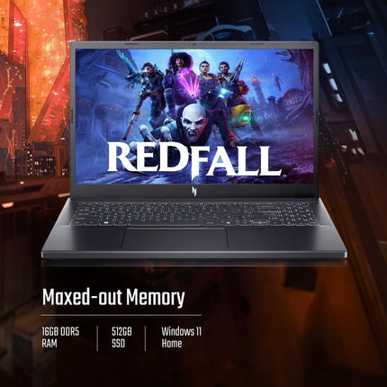 Acer Nitro V, AMD Ryzen 5 6600H Hexa-core Processor, NVIDIA GeForce RTX 3050-6GB GDDR6(16GB DDR5/512GB) IPS FHD, 15.6"/39.6cm, 165 Hz, Win 11 Home, Obsidian Black, 2.1KG, ANV15-41, Gaming Laptop 