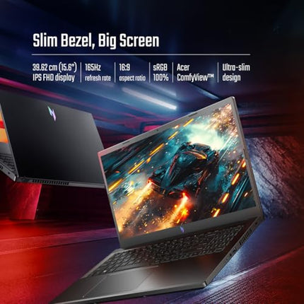 Acer Nitro V, AMD Ryzen 5 6600H Hexa-core Processor, NVIDIA GeForce RTX 3050-6GB GDDR6(16GB DDR5/512GB) IPS FHD, 15.6"/39.6cm, 165 Hz, Win 11 Home, Obsidian Black, 2.1KG, ANV15-41, Gaming Laptop 