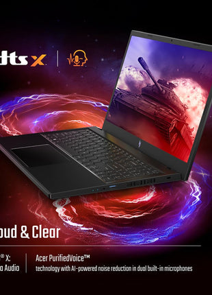 Acer Nitro V, AMD Ryzen 5 6600H Hexa-core Processor, NVIDIA GeForce RTX 3050-6GB GDDR6(16GB DDR5/512GB) IPS FHD, 15.6"/39.6cm, 165 Hz, Win 11 Home, Obsidian Black, 2.1KG, ANV15-41, Gaming Laptop 