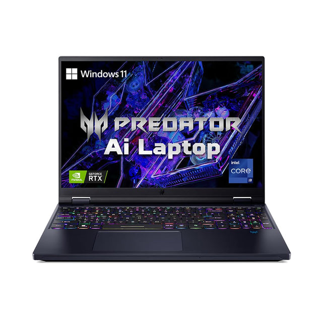 Acer Predator Helios 16 AI Gaming Laptop 14th Gen Intel Core i9 Processor (32 GB RAM/1 TB SSD/NVIDIA GeForce RTX 4080/240Hz/Wifi 7/Win11 Home) PH16-72 with 40.64 cm (16") WQXGA IPS Display, 2.65 KG 